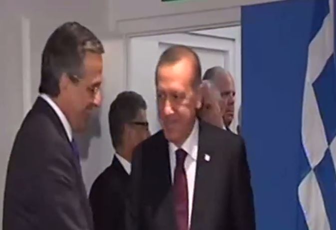ΒΙΝΤΕΟ-Η συνάντηση Σαμαρά-Ερντογάν