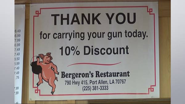 Εστιατόριο κάνει έκπτωση σε όσους οπλοφορούν