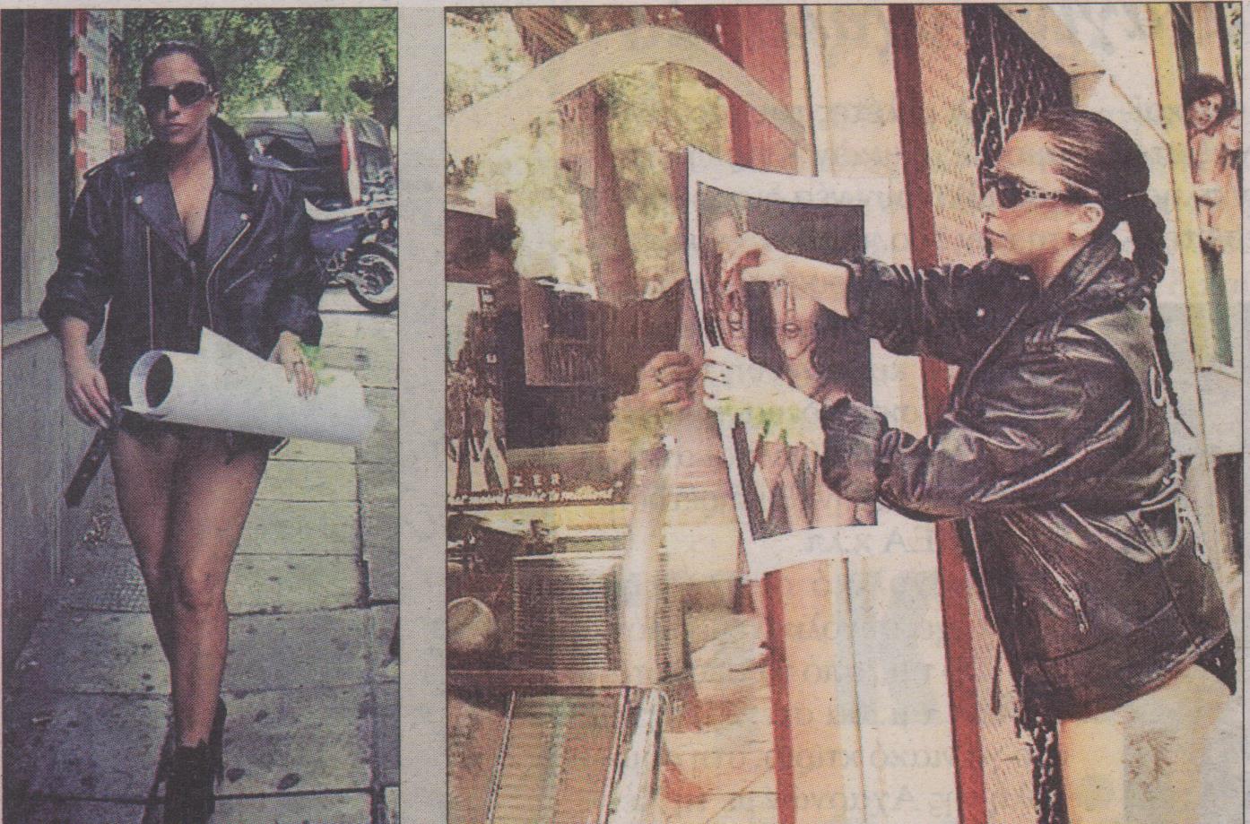 Η Gaga έκανε αφισοκόλληση… μόνη της