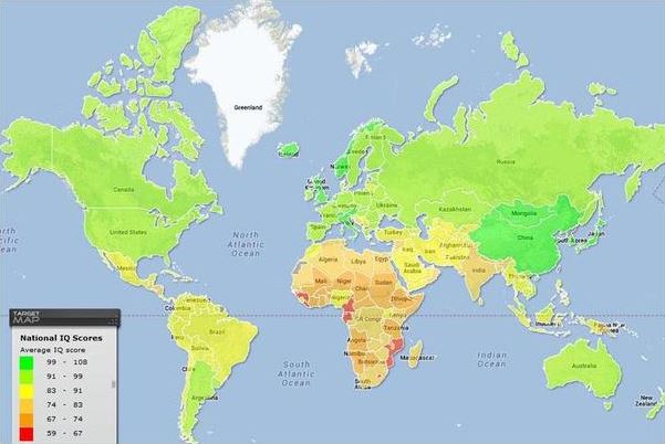 Ο παγκόσμιος χάρτης του IQ-Σε ποια θέση βρίσκεται η Ελλάδα