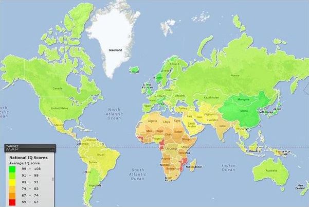 Ο παγκόσμιος χάρτης του IQ-Σε ποια θέση βρίσκεται η Ελλάδα