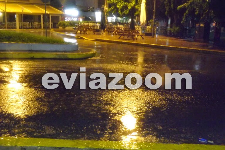 ΒΙΝΤΕΟ-Χαλκίδα-Η κακοκαιρία έκανε τη νύχτα- μέρα