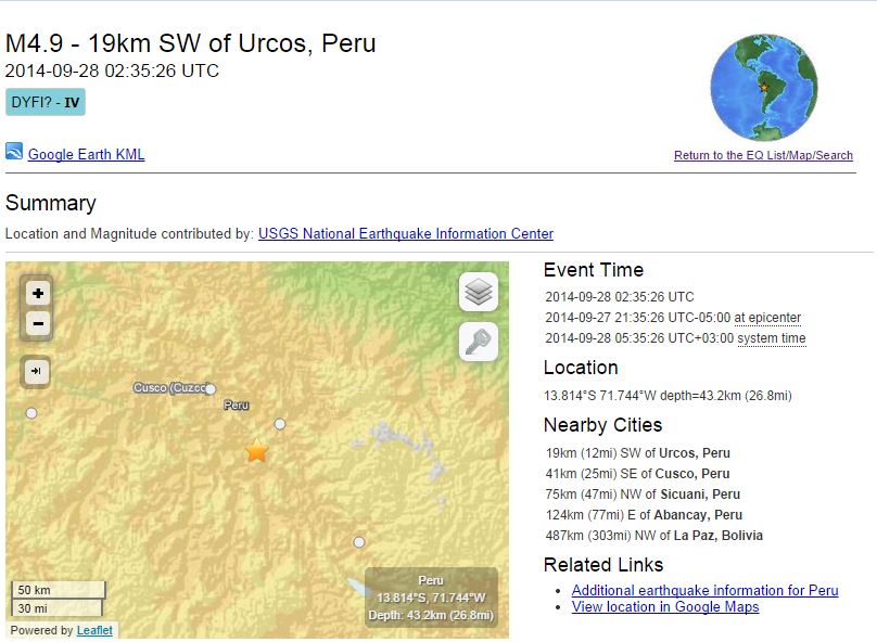 Φονικός σεισμός στο Περού