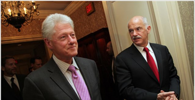 Κλίντον: Ο Παπανδρέου φέρει πάνω του τα σημάδια του δύσκολου αγώνα που έδωσε