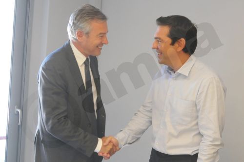 ΦΩΤΟ-Με το προεδρείο του ΣΕΤΕ συναντήθηκε ο Τσίπρας