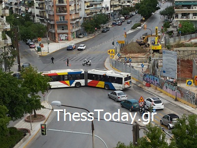 ΦΩΤΟ-Αποκλεισμένο το κέντρο της Θεσσαλονίκης