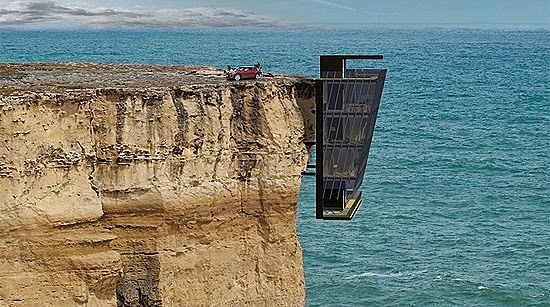 To σπίτι που κρέμεται στα βράχια