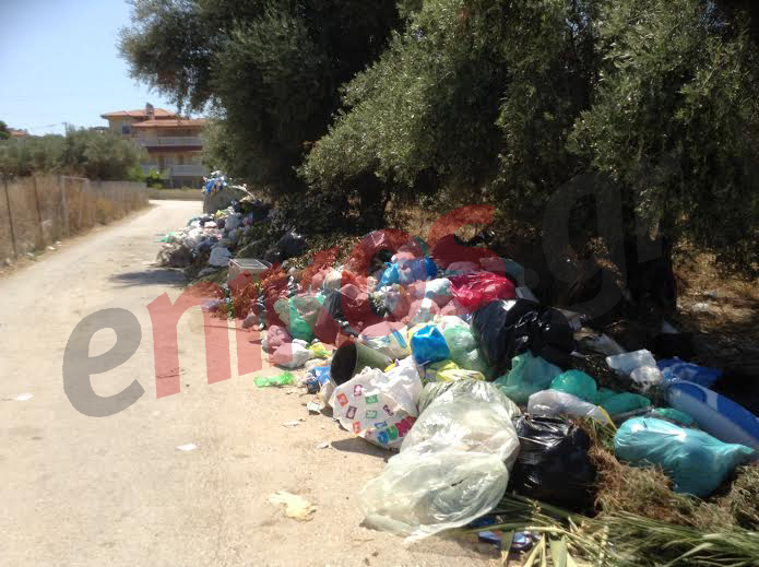 ΦΩΤΟ-Έκκληση για τα σκουπίδια στο Αλεποχώρι