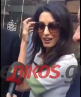 ΒΙΝΤΕΟ-Η έξοδος της Αμάλ Αλαμουντίν από το εστιατόριο