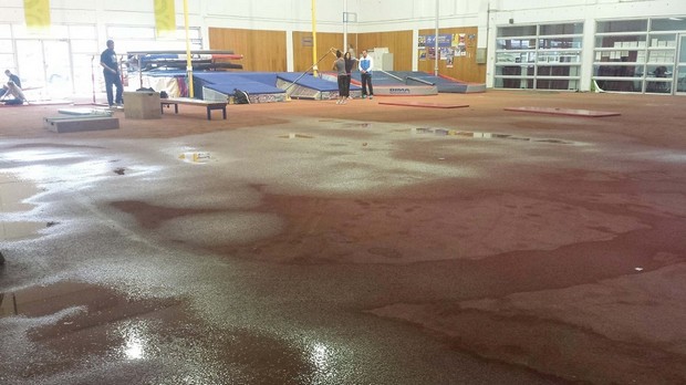 ΦΩΤΟ-Πλημμύρισε το προπονητήριο του ΟΑΚΑ