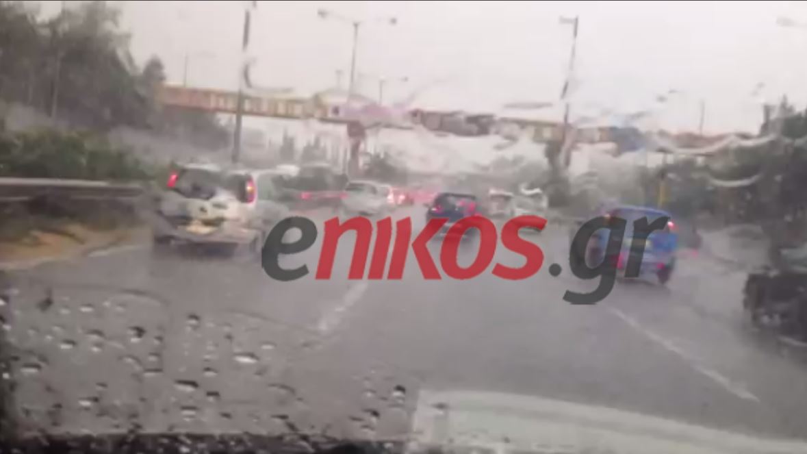 ΒΙΝΤΕΟ-Ακινητοποιημένα τα αυτοκίνητα στην Εθνική Οδό