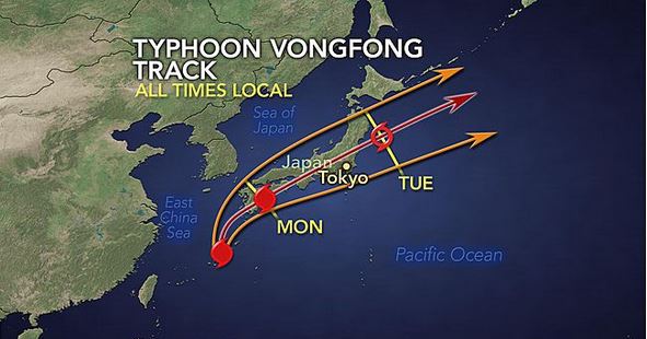 Ο τυφώνας Βονγκφονγκ “χτύπησε” στην Οκινάουα