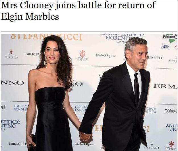 Times: Έκλεψε τον Κλούνεϊ θέλει να κλέψει και τα γλυπτά του Παρθενώνα