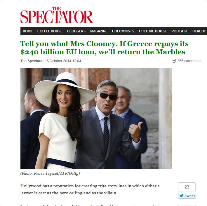 Προκλητικό δημοσίευμα για τα Γλυπτά του Παρθενώνα από το βρετανικό “The Spectator”