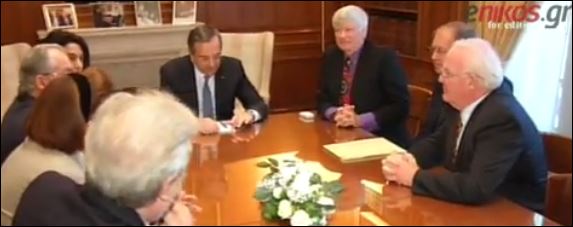 ΒΙΝΤΕΟ-Η συνάντηση του Σαμαρά με την Κλούνεϊ