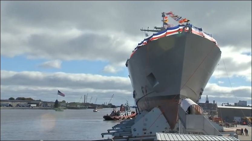ΒΙΝΤΕΟ-Επεισοδιακή καθέλκυση πολεμικού πλοίου στις ΗΠΑ