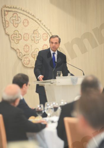 ΦΩΤΟ από το δείπνο Σαμαρά-Αναστασιάδη