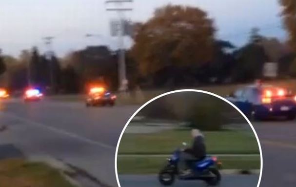 ΒΙΝΤΕΟ-11 περιπολικά καταδιώκουν ένα… σκούτερ