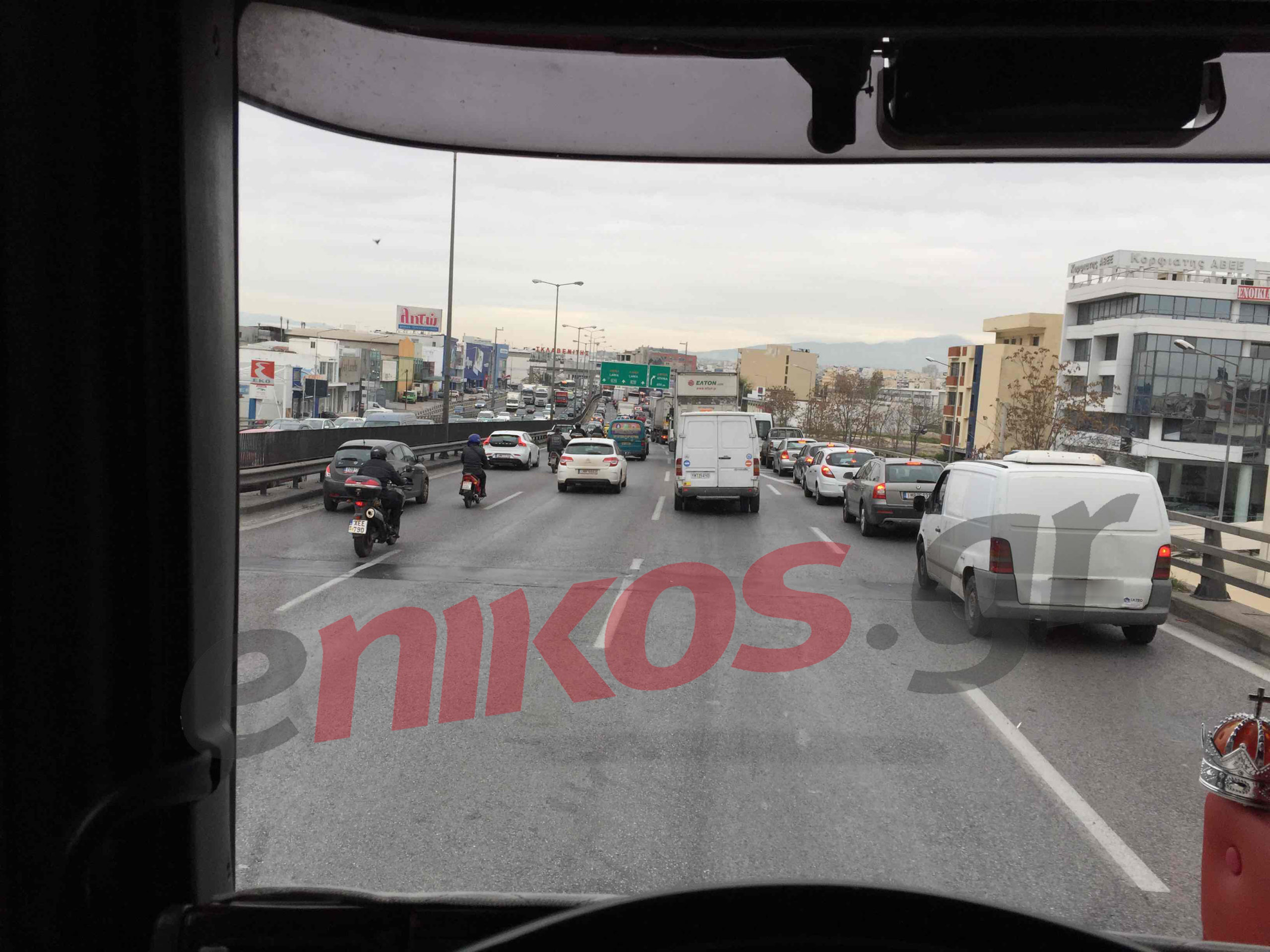 ΤΩΡΑ-ΦΩΤΟ-Μποτιλιάρισμα στον Κηφισό