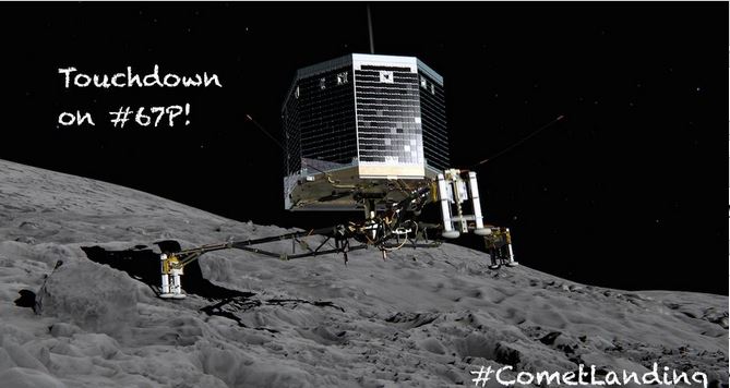 ΤΩΡΑ-Επιτυχής η προσεδάφιση της “Rosetta” στον κομήτη
