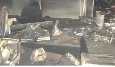 ΦΩΤΟ-Εμπρησμός πίσω από τη φωτιά στα γραφεία της Athens Voice