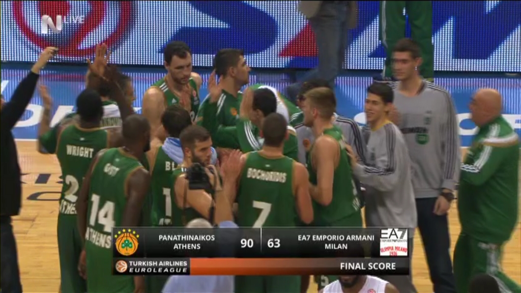 Τελικό: Παναθηναϊκός-Αρμάνι Μιλάνο 90-63