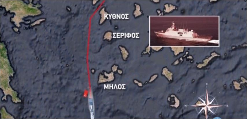 ΒΙΝΤΕΟ-Η πορεία της τουρκικής κορβέτας στα ελληνικά χωρικά ύδατα