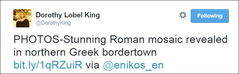 Η Ντόροθι Κινγκ tweetάρει την αγγλική έκδοση του enikos.gr