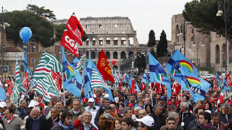 Διαδηλώσεις κατά της πολιτικής της κυβέρνησης Ρέντσι