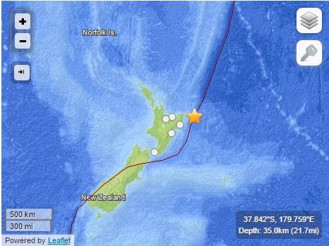 Σεισμός 6,7 Ρίχτερ στη Νέα Ζηλανδία