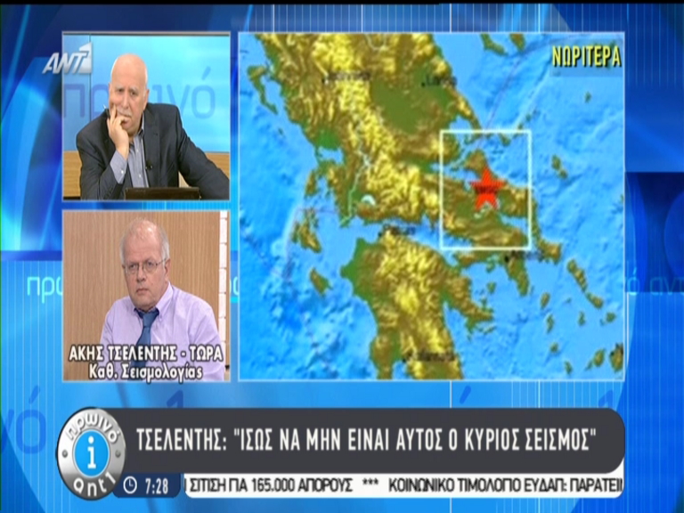ΒΙΝΤΕΟ-Τσελέντης: Ίσως να μην είναι αυτός ο κύριος σεισμός