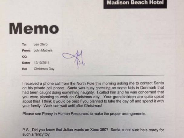 Πήρε ρεπό χάρη στο γράμμα του εγγονού του στον Άγιο Βασίλη