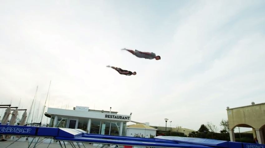 Μοναδικά κόλπα πάνω σε τραμπολίνο – ΒΙΝΤΕΟ