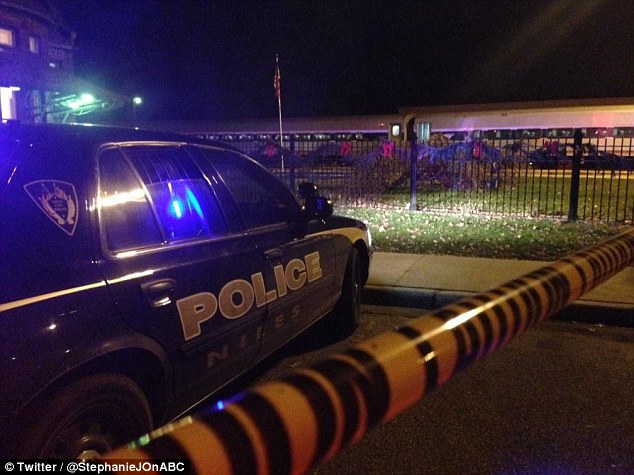 Station: The suspect, who has not been named, reportedly attacked the commuters at the station (pictured) near N 6th Street and Pokagon Street at around 7pm. The number of victims involved is believed to be four