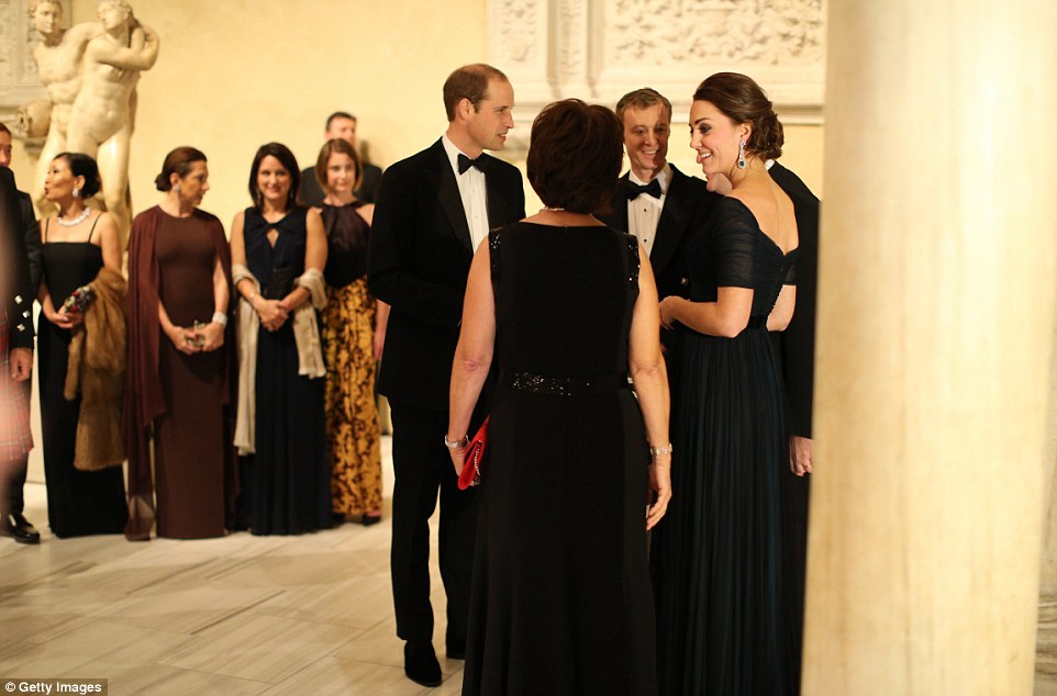 Center of attention: Fellow guests look on following the royal couple's entrance at the Metropolitan Museum of Art in Manhattan