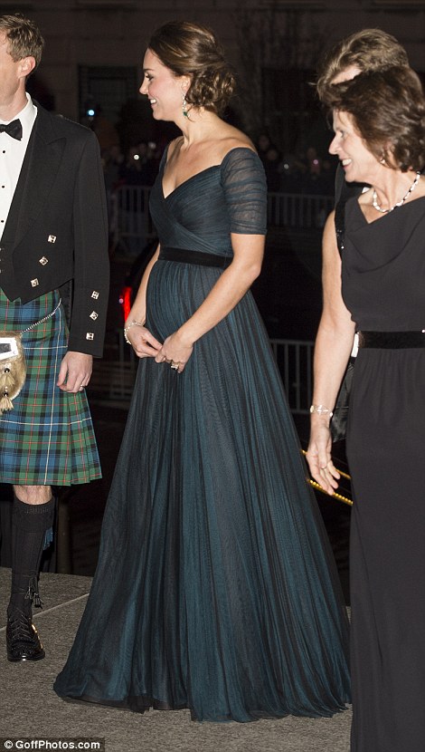 Captivating the crowds: The couple were then escorted to a reception in the museum's Great Hall, before they were expected to join guests for dinner in the Temple of Dendur, which was built in Egypt around 15 BC in dedication of the gods Isis and Osiris