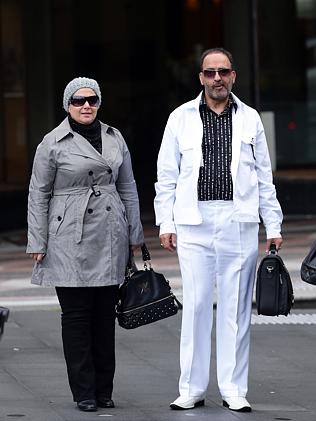 Amirah Droudis Man Haron Monis leave Downing Centre Court in July last year / Picture: Sa