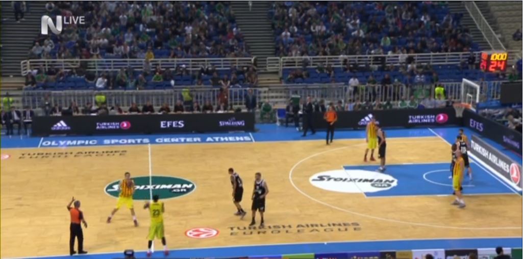 Παναθηναϊκός – Μπαρτσελόνα 47-60 (30’)