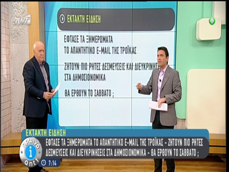 ΒΙΝΤΕΟ-Αυτά είναι τα μέτρα που έστειλε η τρόικα με e-mail