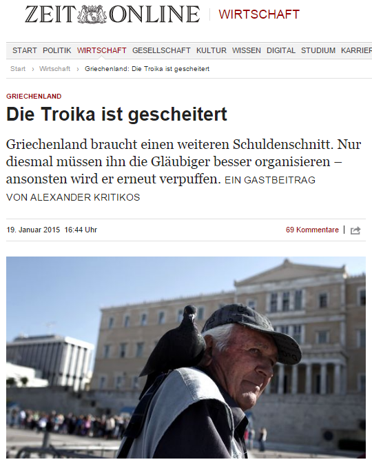Die Zeit: Η τρόικα απέτυχε