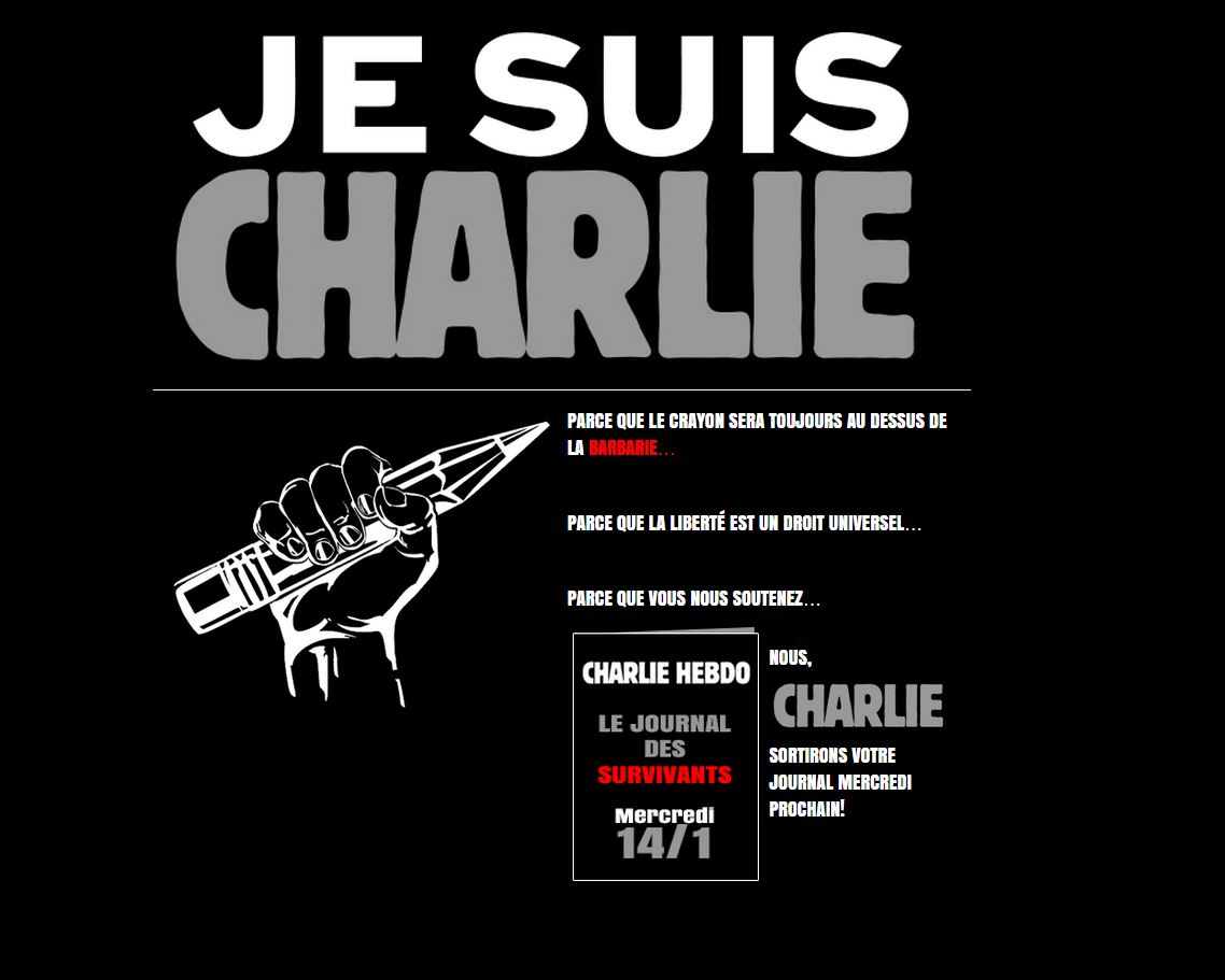 Με τον δακρυσμένο Μωάμεθ να κρατά την επιγραφή “Je suis Charlie” κυκλοφορεί την Τετάρτη το Charlie Hebdo