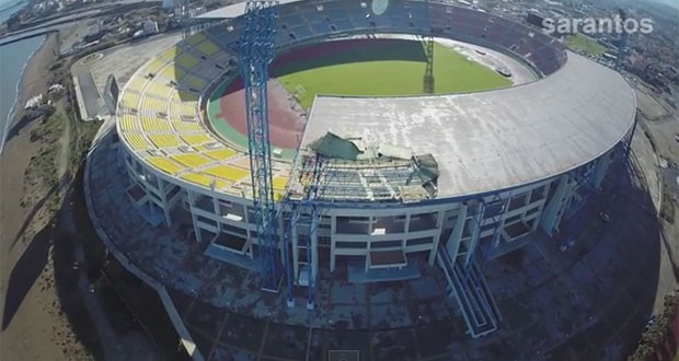 Οι ζημιές στο Παγκρήτιο στάδιο από ψηλά – ΒΙΝΤΕΟ