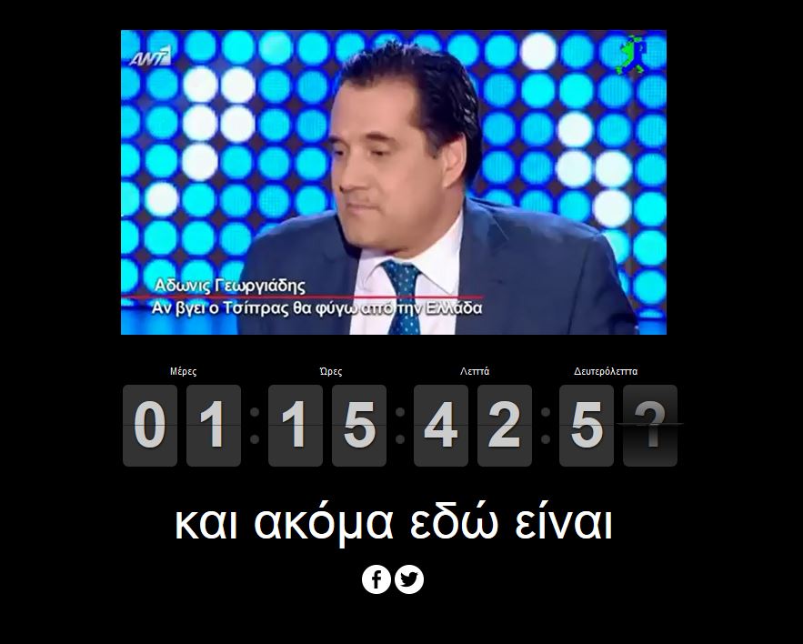 Ο Άδωνις για τη σελίδα που μετράει το χρόνο της παραμονής του στην Ελλάδα – ΦΩΤΟ