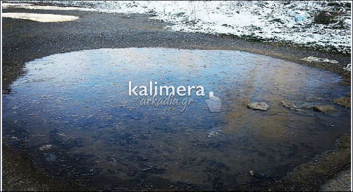 Με -10 ξύπνησε η Τρίπολη, “γυαλί» οι δρόμοι