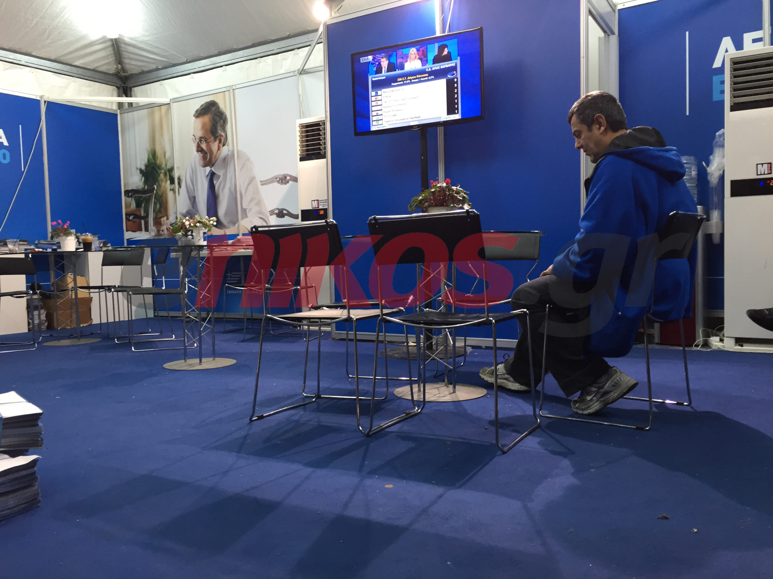 “Παγωμάρα” στο εκλογικό κέντρο της ΝΔ στο Σύνταγμα – ΤΩΡΑ