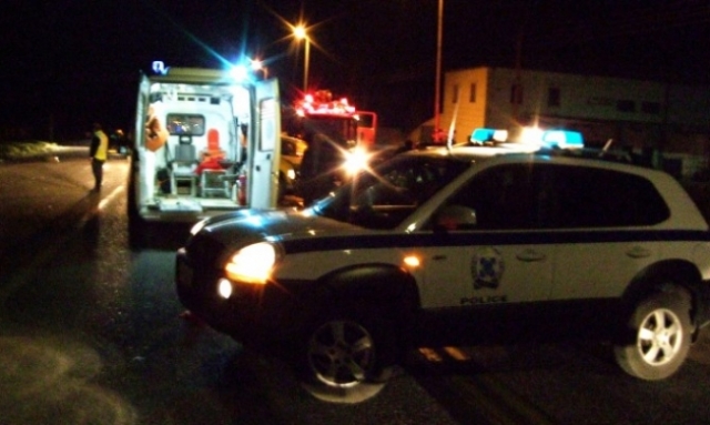 Μετωπική με δυο τραυματίες λόγω παγετού κοντά στον Άγιο Κωνσταντίνο