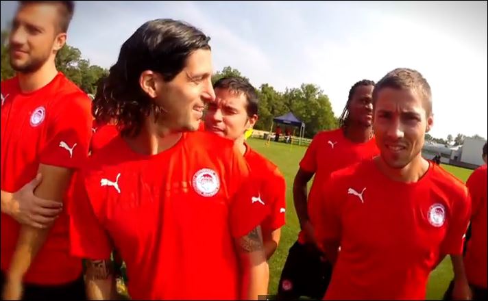 Οι στιγμές “χαλάρωσης” του Ολυμπιακού – ΒΙΝΤΕΟ