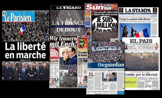 «Je suis Charlie» από το σύνολο του διεθνούς Τύπου
