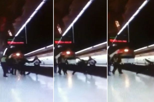 ΣΟΚ – ‘Εσπρωξε αστυνομικό στις γραμμές του τρένου – ΒΙΝΤΕΟ