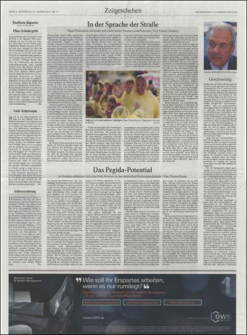 Το πορτρέτο του Αβραμόπουλου στη Frankfurter Allgemeine Zeitung